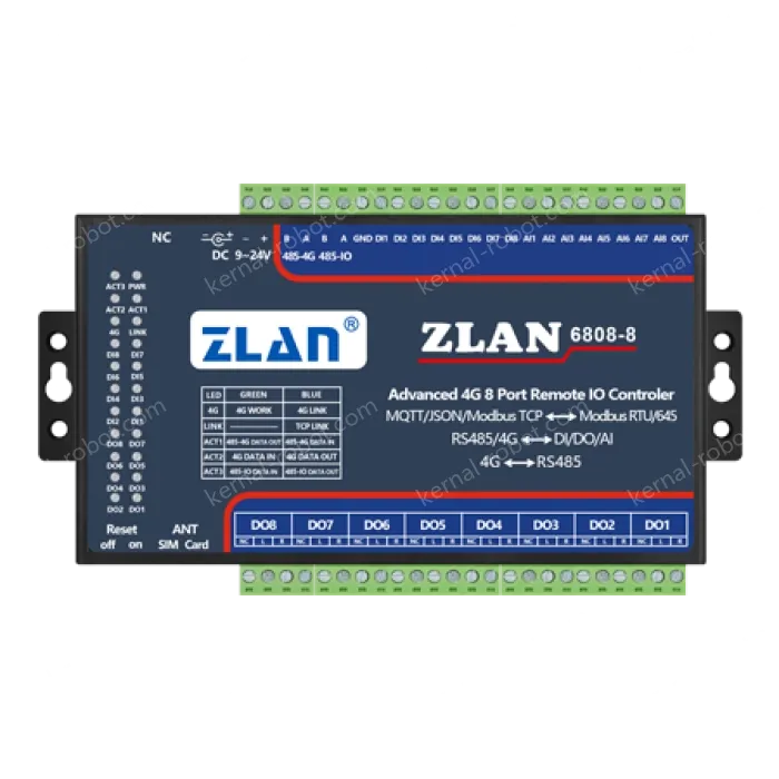 8-channel DI/DO/AI remote IO controller