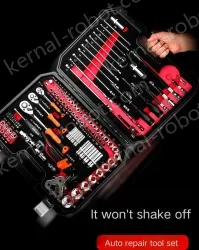 Upgraded 72-tooth bent handle auto repair 61-piece set