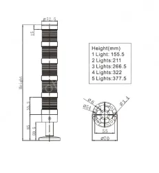 Combined warning lights NLT-50（1F）