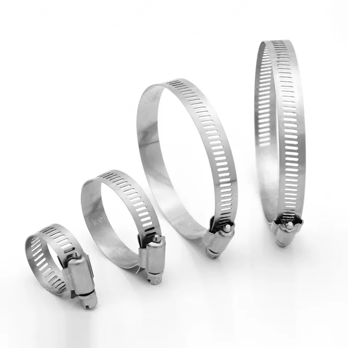 304 all steel handle hose clamp 10-16
