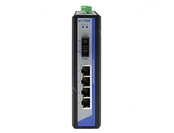 UOTEK 10/100M 1 Fiber 4 RJ-45 Ports Industrial Switch