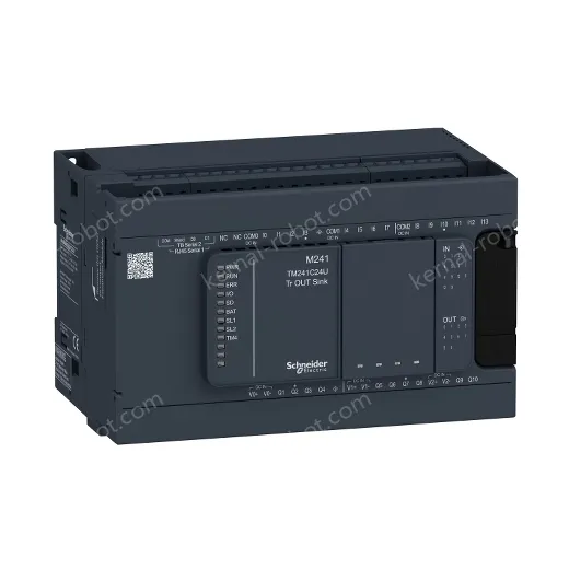 TM241C24U Logic controller, Modicon M241, 24 IO transistor NPN