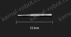 Stainless steel tweezers Straight round head (thick) 12.5cm
