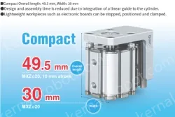 Compact Cylinder with Linear Guide MXZ Series ø12, ø16, ø20, ø25