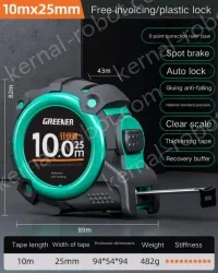 Drop resistance, wear resistance/rubber self-locking, 10m×25MM class II accuracy