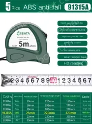 ABS drop resistance - 5 meters - ruler width 25mm-91315A