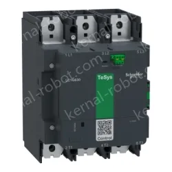 LC1G630EHEN Contactor, high power, TeSys Giga, 630A, std version, AC-1, <= 440V, 1050A, 3 pole/NO, 48-130VAC/DC coil