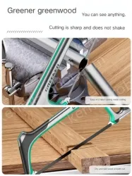 12 inch alloy square tube saw with 10 carbon steel saw blades + 7 multi-function saw blades The saw body can store the saw blades