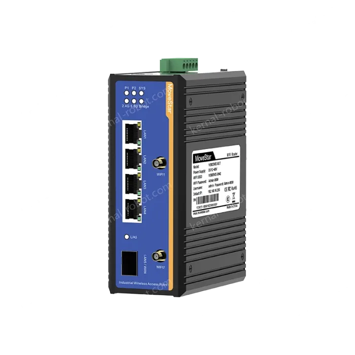 1 Port Gigabit SFP + 4 Ports Gigabit RJ45 Din-Rail Dual Band Wi-Fi6 Wireless Router