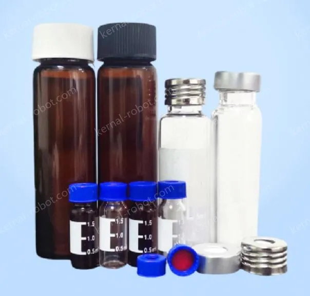 Chromatography injection vial with solid cap 20 ml
