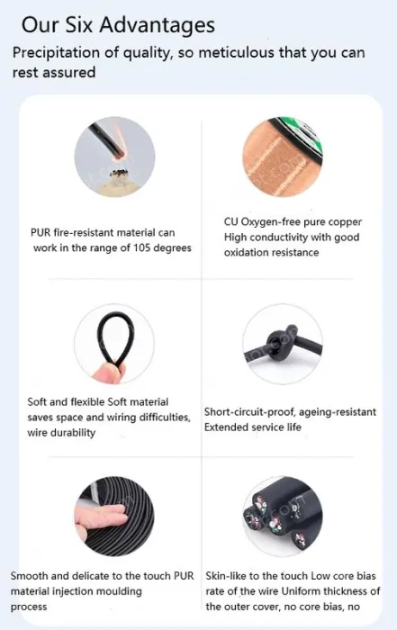 5 core 4 core 2 core sensor cable 26 AWG 5 pole