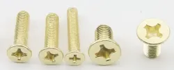 Golden Flat Head Screws M3*3